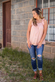 Let Them Stare Tank- Dusty Coral