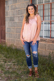 Let Them Stare Tank- Dusty Coral