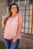 Let Them Stare Tank- Dusty Coral