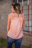 Let Them Stare Tank- Dusty Coral