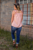 Let Them Stare Tank- Dusty Coral