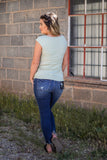 The In Betweens Henley Top- Sage