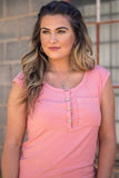 The In Betweens Henley Top- Pink