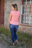 The In Betweens Henley Top- Pink