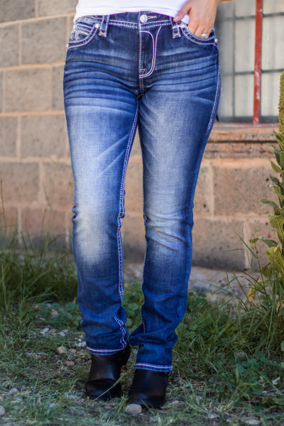 Sepia Straight Leg Jean~ Rock Revival