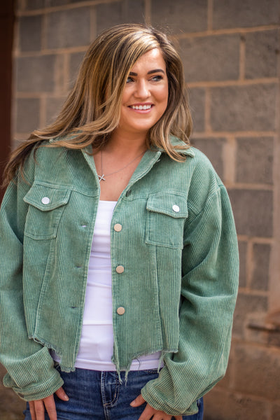 Ellis Corduroy Jacket- Vintage Olive