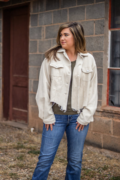 Ellis Corduroy Jacket- Oatmeal