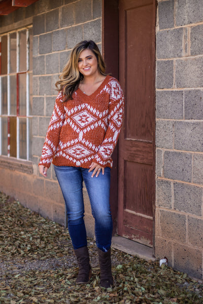 Get Your Attention Aztec Sweater