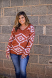 Get Your Attention Aztec Sweater