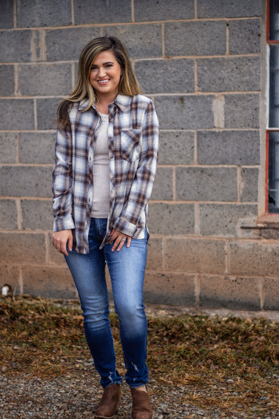 On A Mission Plaid Top
