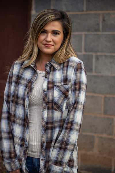 On A Mission Plaid Top