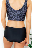 High Waist Ruche Swim Bottoms- Black