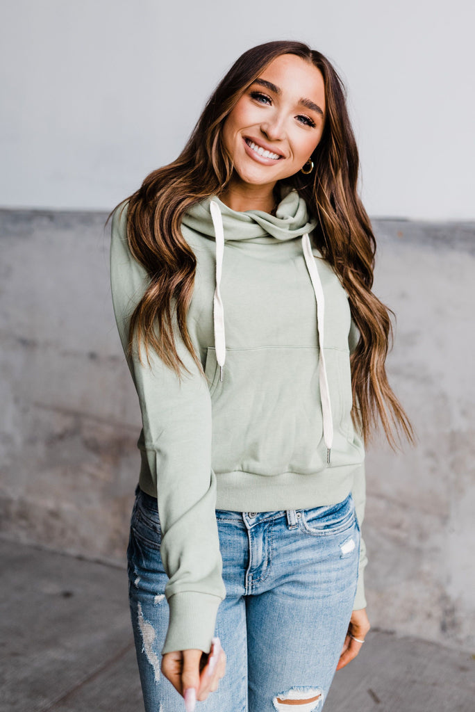 Elevated Edge Hoodie- Wild Card Sage