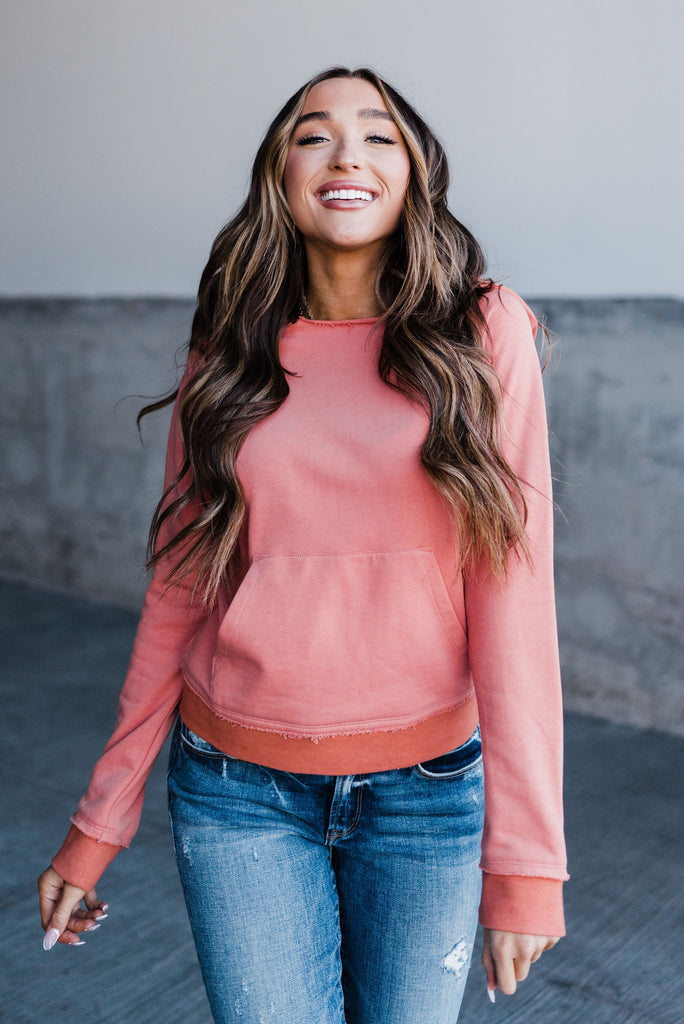 Elevated Edge Hoodie- Freedom of Peach